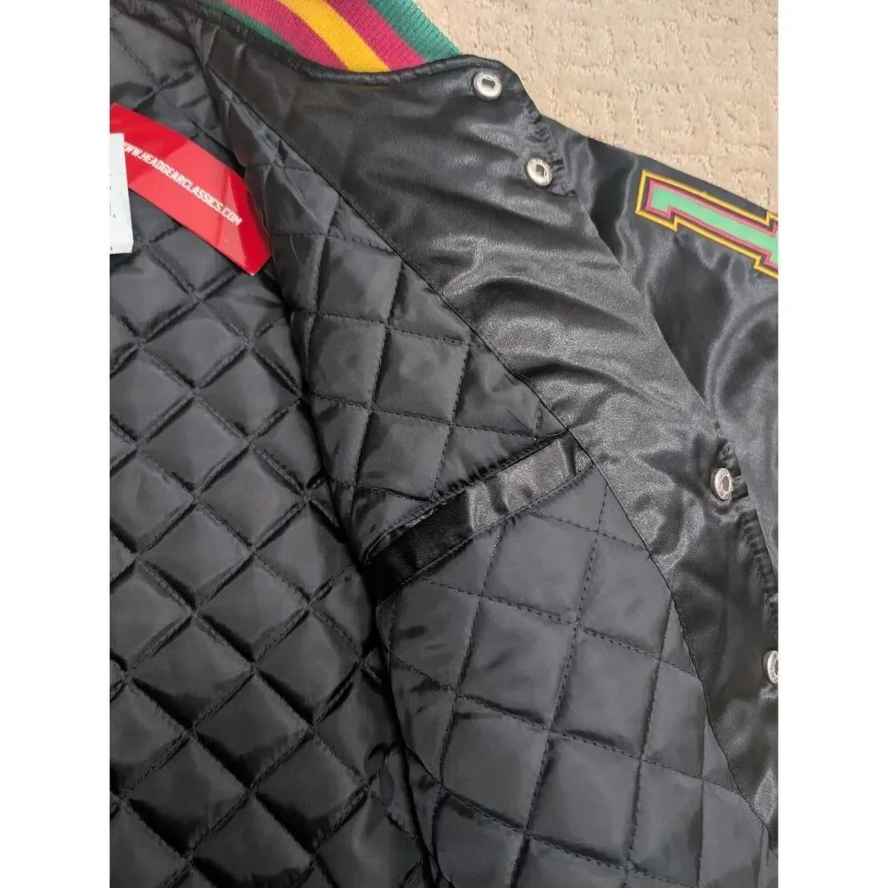 NWT Headgear Classics Fresh Prince of Bel Air Black Embroidered Varsity Jacket